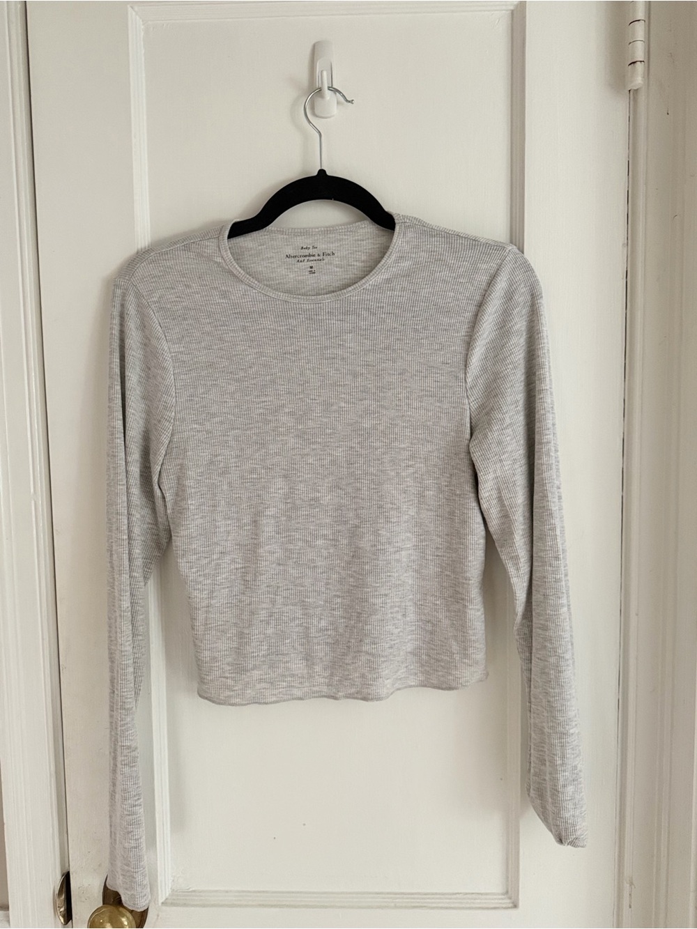 Abercrombie & Fitch Ribbed Long-Sleeve Baby Tee